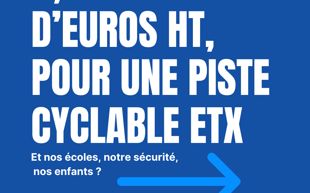 6.9 millions d&rsquo;euros ht pour une piste cyclable etx